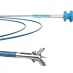 coated biopsy forceps with spike